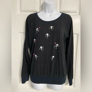 9- TOKIDOKI Black SKELETON PullOver T-shirt *RARE
